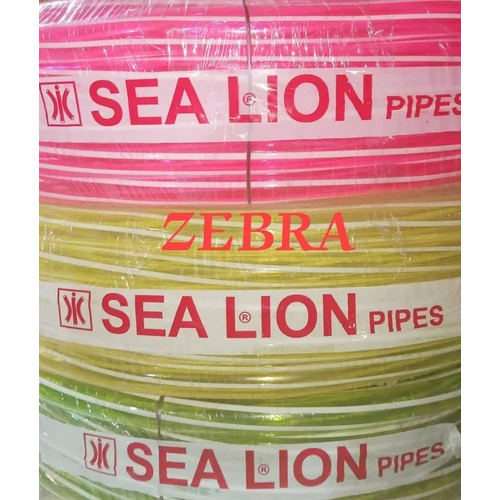 3-4 Inch Zebra Pvc Garden Pipe - Color: Multi Color