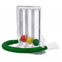 Nls-sm1 Lung Exerciser 3 Ball Spirometer - Transparent Plastic, 16 X 14 X 8 Cm , Portable, Manual Power Source, Weighs 184 Gm