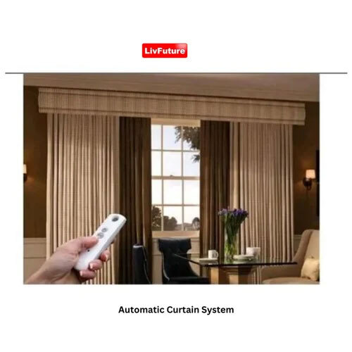 Remote Curtain System - Color: White