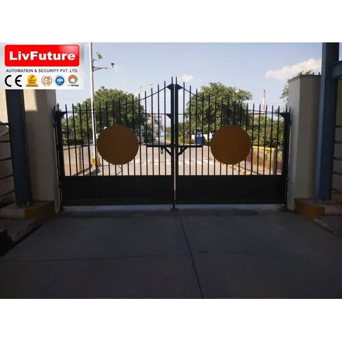 Automatic Roller Swing Gate - Color: Black