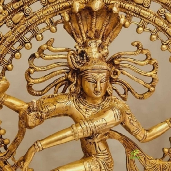 Brass Natraj Statue - 22 Inch Height 17 Inch Length | Antique Golden Finish Handmade Decorative Showpiece For Home And Office Perfect Gift For All Occasions