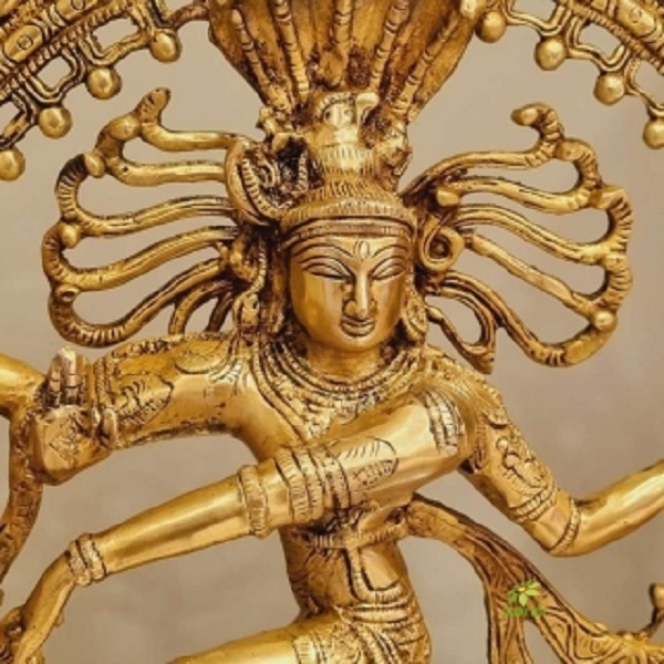 Brass Natraj Statue - 22 Inch Height 17 Inch Length | Antique Golden Finish Handmade Decorative Showpiece For Home And Office Perfect Gift For All Occasions