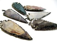 2 pieces Natural Jasper Black Oxidized Electroplated Edge Single Loop