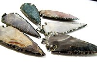 2 pieces Natural Jasper Black Oxidized Electroplated Edge Single Loop