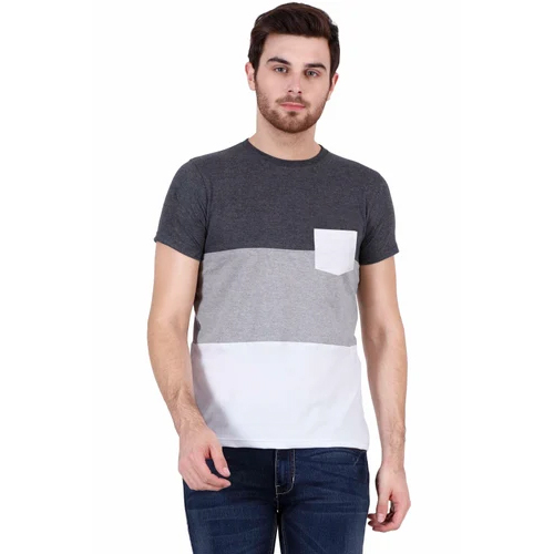 Grey Round Neck T Shirt - Age Group: 18+