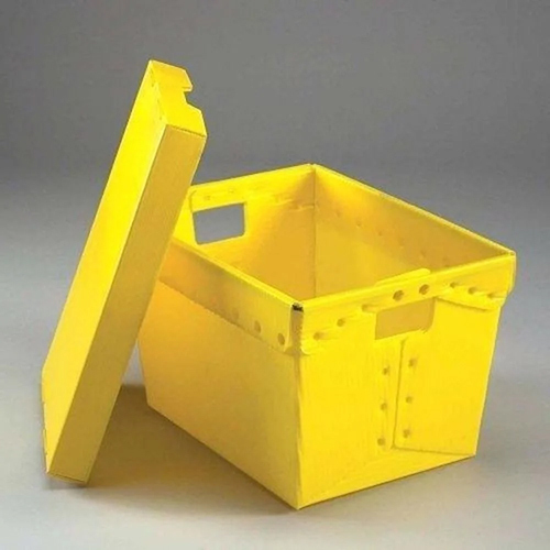 Corrugated Plastic Box - Color: Yellow