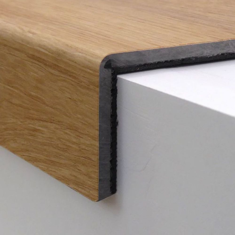 Spc L Profile - 25mm Thick Stone Plastic Composite, Waterproof & Wear-resistant Transition Molding For Steps And Exposed Edges