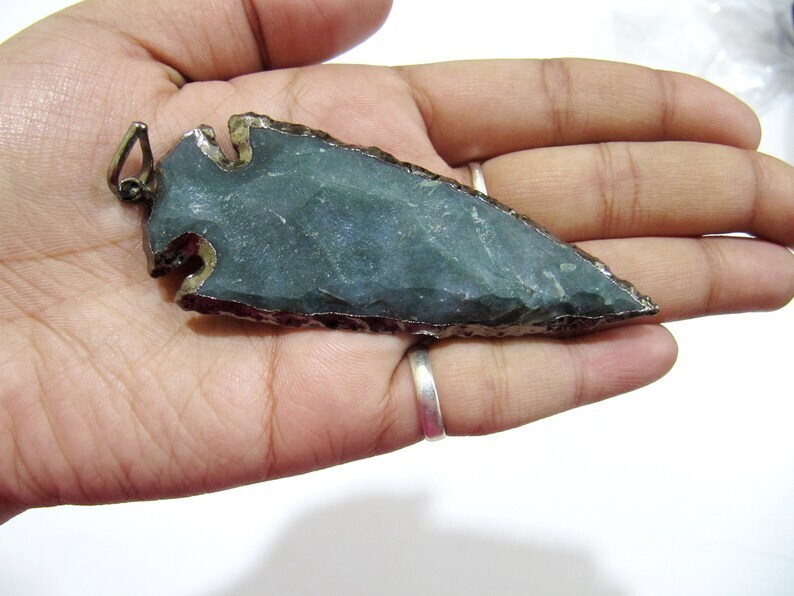 2 Piece Set Natural Jasper Black Oxidized Electroplated Edge Single Loop