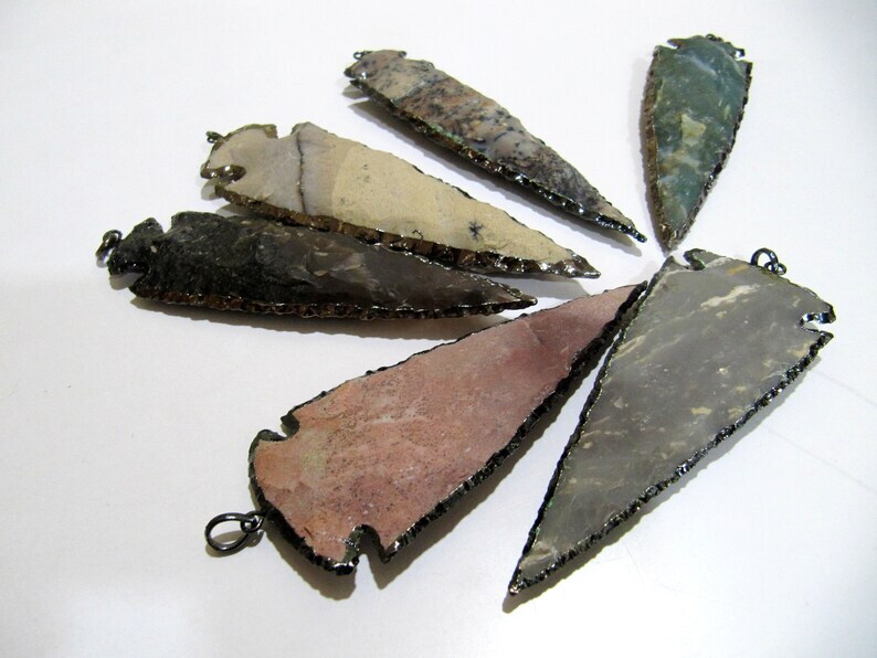 2 Piece Set Natural Jasper Black Oxidized Electroplated Edge Single Loop
