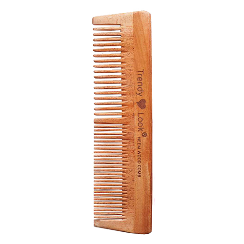 Double Neem Wood Hair Comb