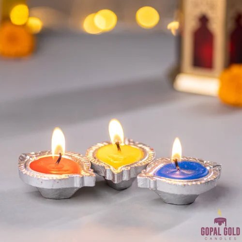 Designer Diwali Rangoli Diyas - Color: Multicolor