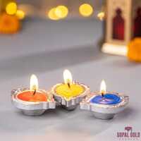 Designer Diwali Rangoli Diyas - Clay Material, Standard Size, Multicolor Design | Handcrafted, Festive & Cultural Decor For Holi Celebrations