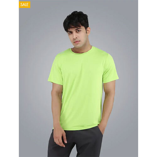 Round Neck Men's T-Shirt Poly Spandex