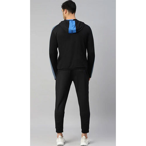 Recycled Stretchable Training Track Suit with Hood - Men