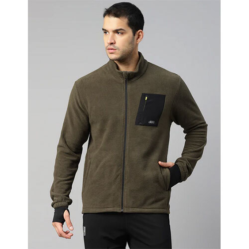 Pocket Detail Fleece Jacket - Men