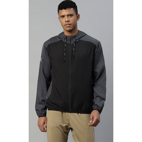 Recycled Light Weight Running Vent Jacket with Hood- Men