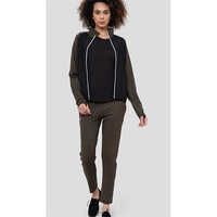 Fleece Stretchable Fitness Track Suit (olive Black) - Women - Age Group: Adults