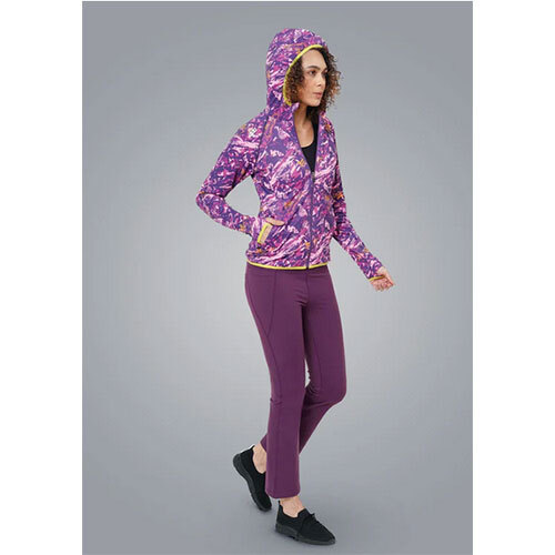 Stretchable Printed Training Jacket (Purple) - Women