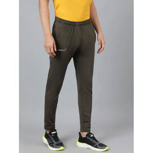 Solid Men Olive Pro Track Pant