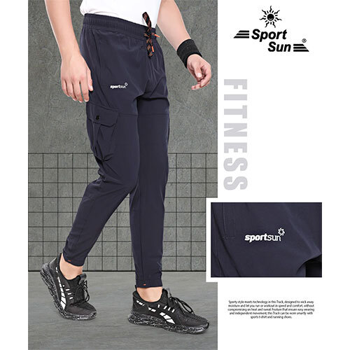 Sport Sun Navy Blue NS Lycra Cargo Jogger