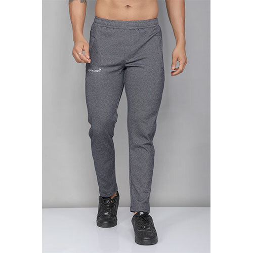 Active Cotton Navy Milange Track Pant for Men