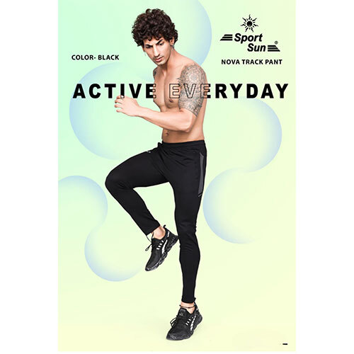 Nova Black Track Pant for Men