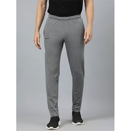 Solid Men Light Grey Pro Track Pant