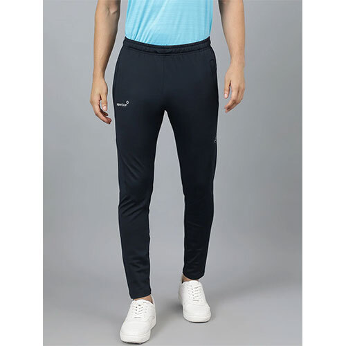 Solid Men Navy Blue Pro Track Pant