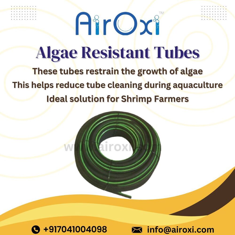 Airoxi Algae Resistant Tube - 25.5mm Diameter X 50m Length, Green Line | Mild Algae Resistant Additives, Ideal For High Algae Ponds
