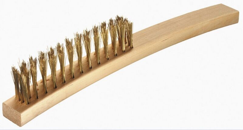 Brass Wheel Brush - Custom Size, Black Bristles, Adjustable Length And Diameter, Versatile Usage For Industrial Applications
