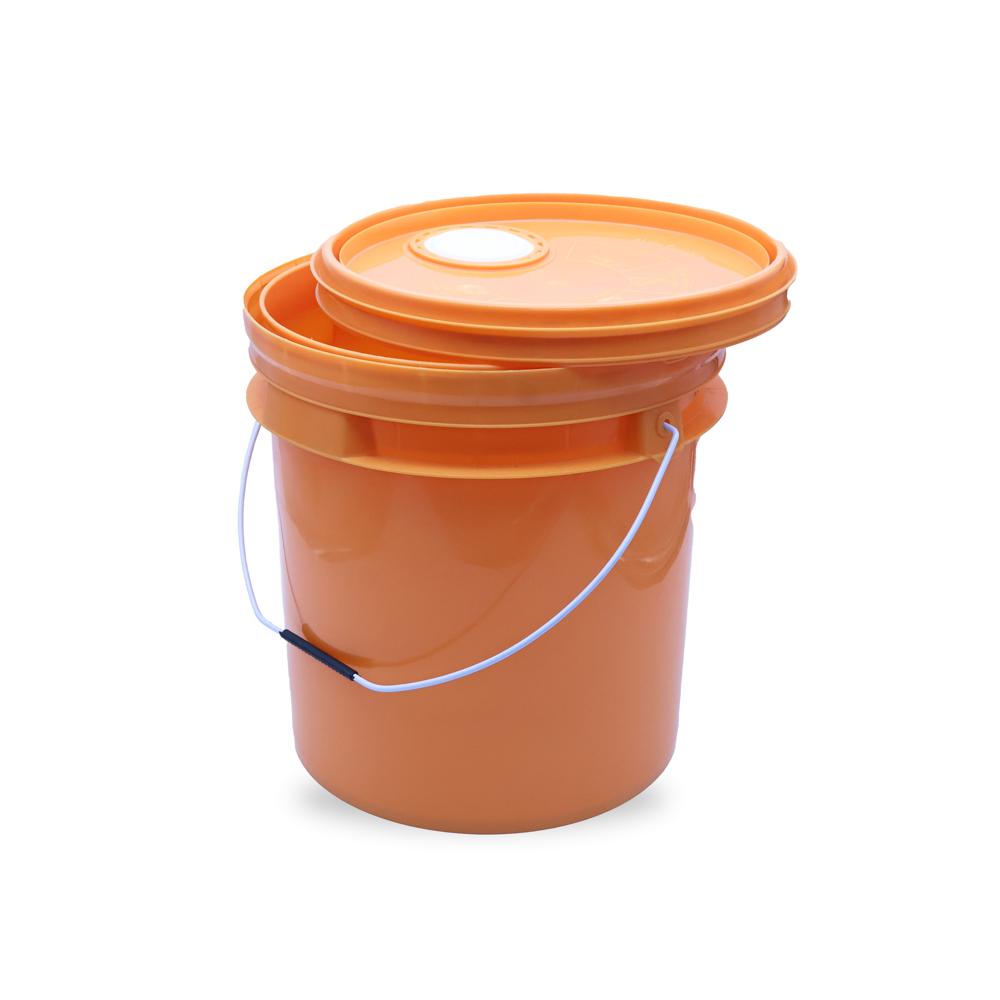 7.5Ltr Mobil Oil Empty Bucket - Color: Grey