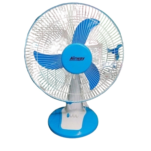 16 Inch Electric Three Blade Table Fan - Color: Blue