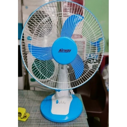 Airway Three Blade Electric Table Fan - Color: Blue