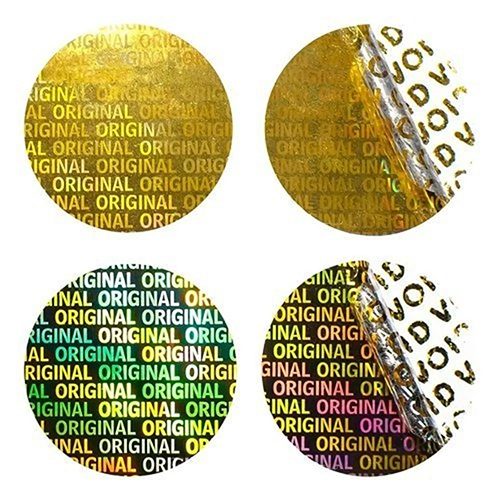 Flip Flop Hologram Sticker - Polyester Material, 0.5mm Thickness | Multicolor Round Self-Adhesive Fun Packaging Stickers