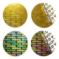 Flip Flop Hologram Sticker - Polyester Material, 0.5mm Thickness | Multicolor Round Self-adhesive Fun Packaging Stickers