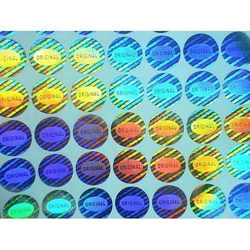 Lazer Numbering Hologram Sticker Label - Color: Multicolor