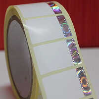 Holographic Paper Labels - 1mm Thick, Customizable Shapes | Self-adhesive, White Finish For Professional Packing