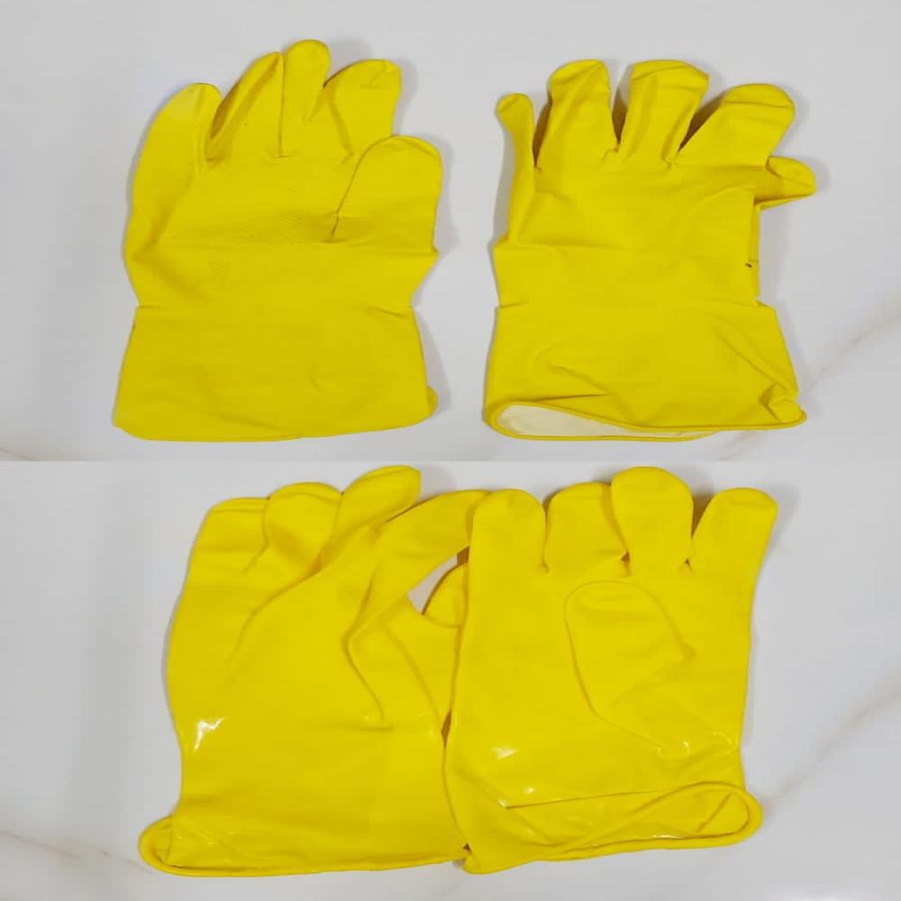 Safety Gloves Yellow (rubber & Pvc) - Features: High Quality