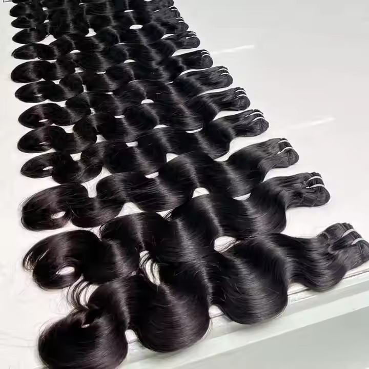 Raw Virgin Indian Remy Hair Bundle Cuticle Aligned Body Wave Style