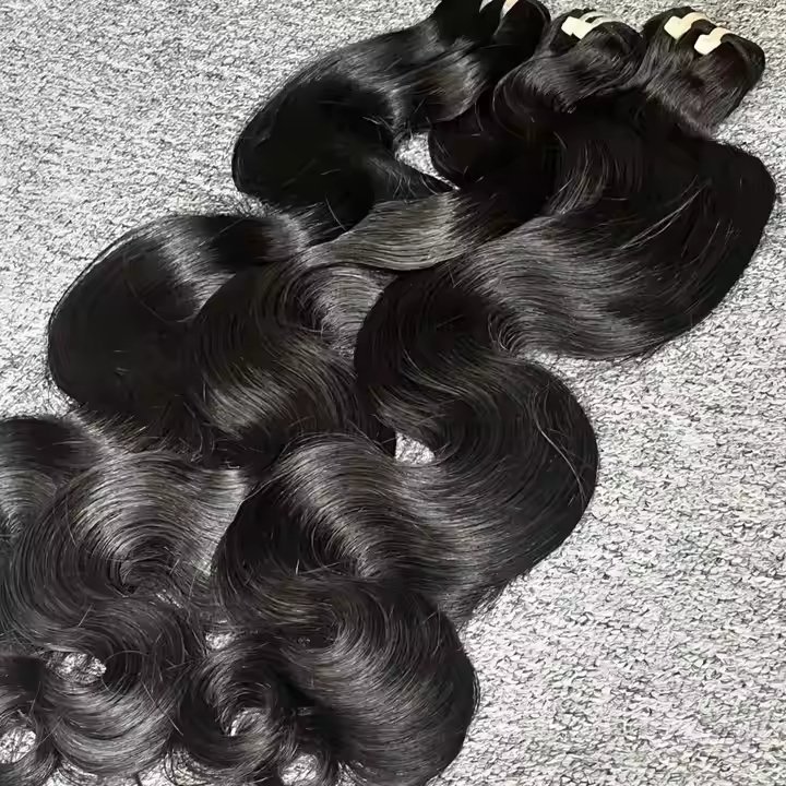 Raw Virgin Indian Remy Hair Bundle Cuticle Aligned Body Wave Style