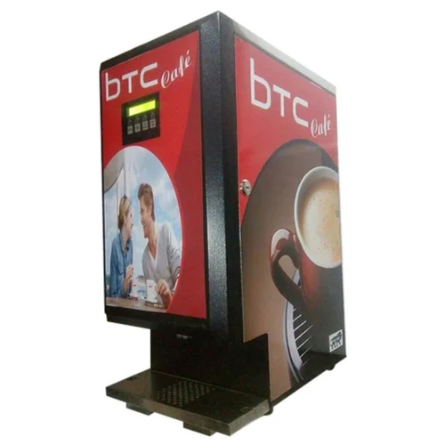 2 Lane Coffee Vending Machine - Stainless Steel - 230V, 10 Cups Per Minute Dispensing Rate, Semi-Automatic, Vibrant Red Color, 1 Year Warranty