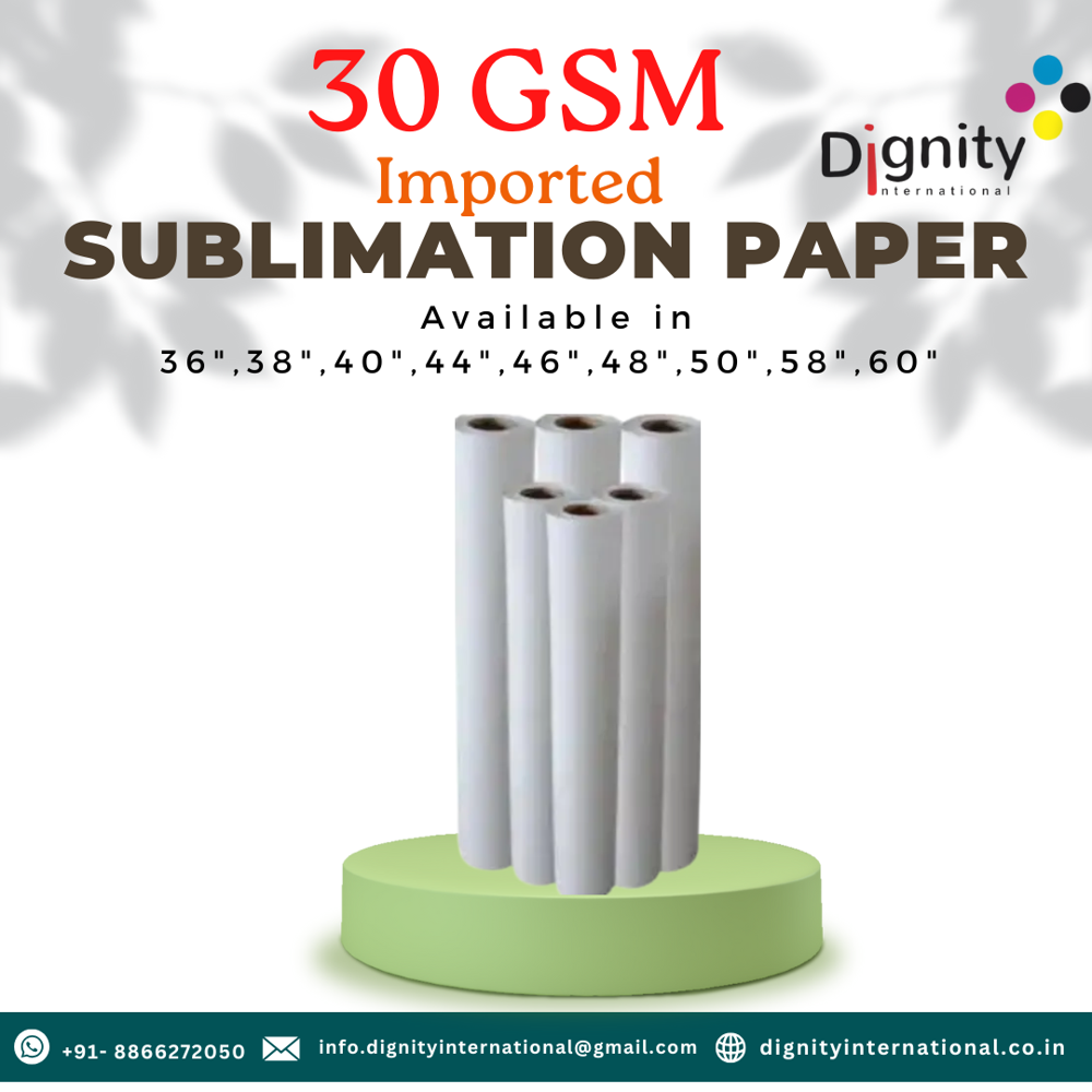 30 Gsm Sublimation Transfer Paper - Color: White