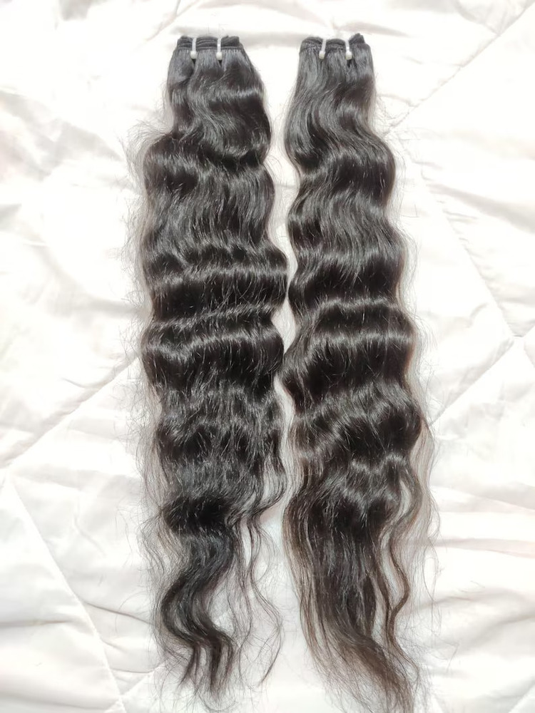 Indian Temple Human Hair High Quality Raw Unprocessed Wavy Texture