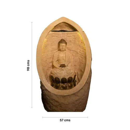 Fibre Buddha Fountain - Color: Gray
