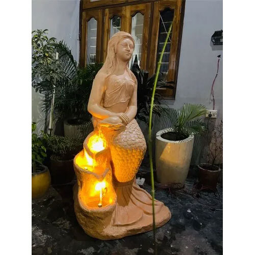 Dhanwanti Lady Indoor Fountain With Led Light for Home and Garden Decor