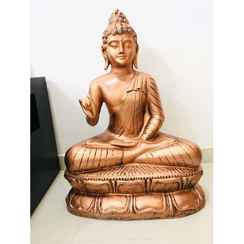 Dhanwanti Blessing Buddha ,Figurine Idol Home And Office - Color: Cream