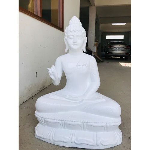 Dhanwanti Blessing Buddha ,Figurine Idol Home And Office - Color: Cream