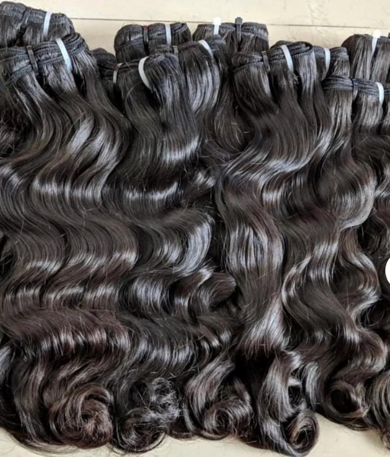 100% Indian processed Human Hair Extensions body wave Weft Bundle