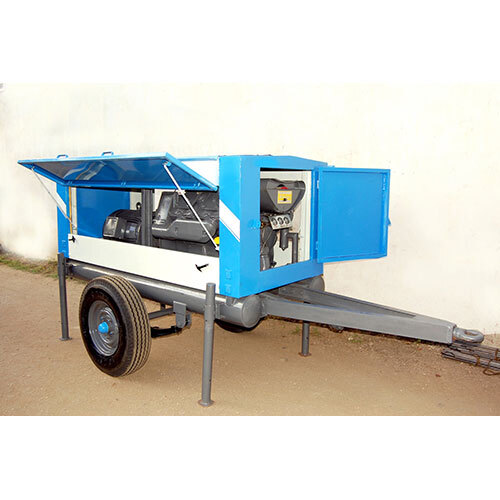 Trolley Mounted Motor Powered Vt6 Compressor - Color: Blue