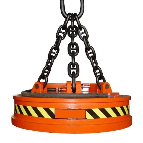 Circular Lifting Electromagnet - Application: Industrial